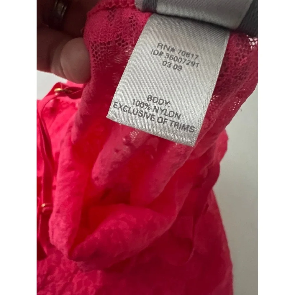 Victoria's Secret Lace Chemise Dress Women XL Pink‎ Floral Adjustable Straps